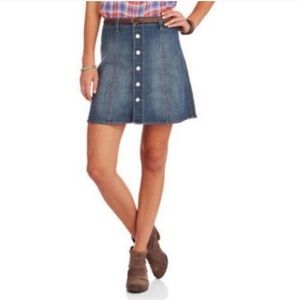 Button Down Jean Skirt